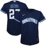Seiya Suzuki Chicago Cubs Nike Preschool City Connect Script Replica Player Jersey - Navy - 49Native