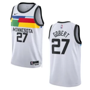 Rudy Gobert City Edition Minnesota Timberwolves 2022-23 White Swingman Jersey - 49Native