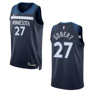 Minnesota Timberwolves Rudy Gobert 2022-23 Icon Edition Navy Swingman Jersey - 49Native