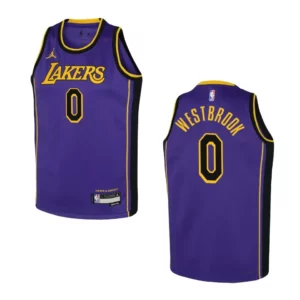 Youth Los Angeles Lakers 2022-23 Statement Edition Russell Westbrook Purple Jersey - 49Native