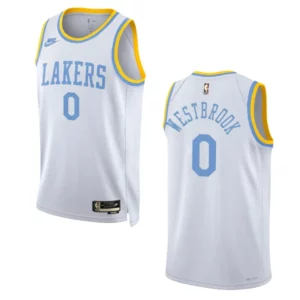 Los Angeles Lakers Russell Westbrook White 75 Anniversary 2022-23 Classic Edition Jersey - 49Native