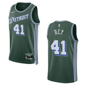 Detroit Pistons Saddiq Bey 2022-23 City Edition Green Swingman Jersey - 49Native