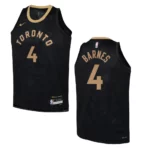 Youth Toronto Raptors 2022-23 City Edition Scottie Barnes Black Jersey - 49Native