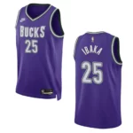Milwaukee Bucks 2022-23 Classic Edition Serge Ibaka Purple Jersey Swingman - 49Native