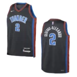 2022-23 Oklahoma City Thunder Youth City Edition Shai Gilgeous-Alexander Grey Jersey - 49Native