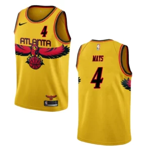 Skylar Mays Atlanta Hawks City Edition Throwback Jersey Yellow - 49Native