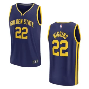 Golden State Warriors Fast Break Andrew Wiggins 2022-23 Statement Navy Jersey - 49Native
