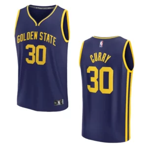 Golden State Warriors Fast Break Stephen Curry 2022-23 Statement Navy Jersey - 49Native