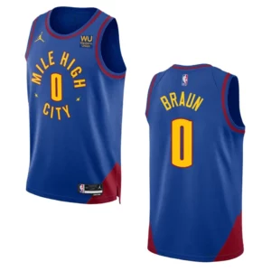 2022-23 Statement Edition Denver Nuggets Christian Braun Royal Swingman Jersey - 49Native