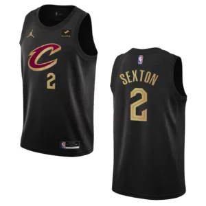 2022-23 Statement Edition Cleveland Cavaliers Collin Sexton Black Swingman Jersey - 49Native