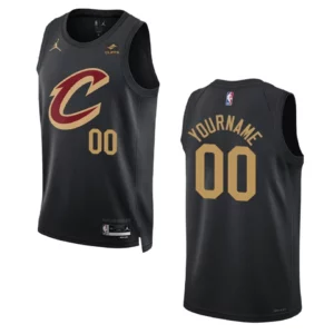 2022-23 Statement Edition Cleveland Cavaliers Custom Black Swingman Jersey - 49Native