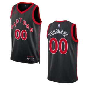 2022-23 Statement Edition Toronto Raptors Custom Black Swingman Jersey - 49Native