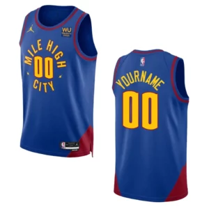 2022-23 Statement Edition Denver Nuggets Custom Royal Swingman Jersey - 49Native