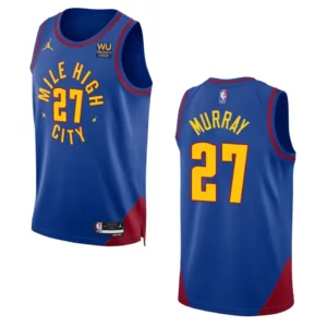 2022-23 Statement Edition Denver Nuggets Jamal Murray Royal Swingman Jersey - 49Native