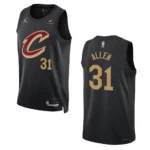 2022-23 Statement Edition Cleveland Cavaliers Jarrett Allen Black Swingman Jersey - 49Native