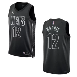 2022-23 Statement Edition Brooklyn Nets Joe Harris Black Swingman Jersey - 49Native