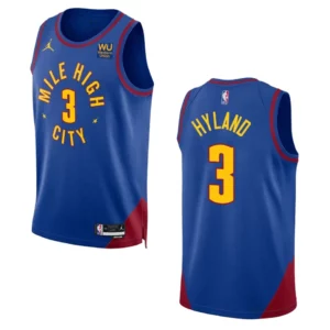 2022-23 Statement Edition Denver Nuggets NahShon Hyland Royal Swingman Jersey - 49Native