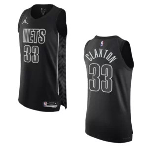 2022-23 Statement Edition Brooklyn Nets Nicolas Claxton Black Authentic Jersey - 49Native