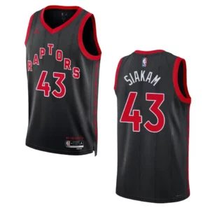 2022-23 Statement Edition Toronto Raptors Pascal Siakam Black Swingman Jersey - 49Native