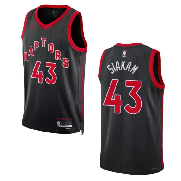 2022-23 Statement Edition Toronto Raptors Pascal Siakam Black Swingman Jersey - 49Native