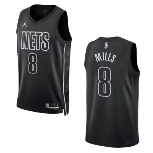 2022-23 Statement Edition Brooklyn Nets Patty Mills Black Swingman Jersey - 49Native