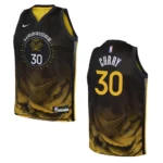 Youth Golden State Warriors 2022-23 City Edition Stephen Curry Black Jersey - 49Native