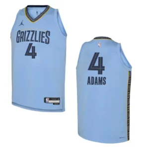 Youth Memphis Grizzlies 2022-23 Statement Edition Steven Adams Light Blue Jersey - 49Native