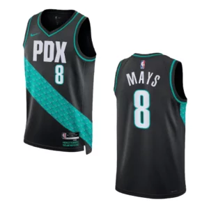 Portland Trail Blazers City Edition Skylar Mays 2022-23 Swingman Black Jersey - 49Native