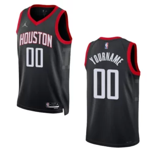 Houston Rockets Statement Edition Custom 2022-23 Swingman Black Jersey - 49Native