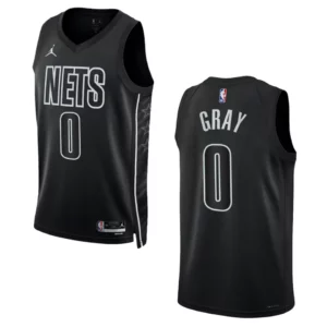 Brooklyn Nets Statement Edition RaiQuan Gray 2022-23 Swingman Black Jersey - 49Native