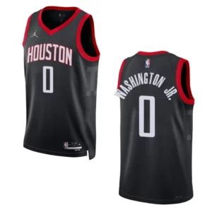 Houston Rockets Statement Edition TyTy Washington Jr. 2022-23 Swingman Black Jersey - 49Native