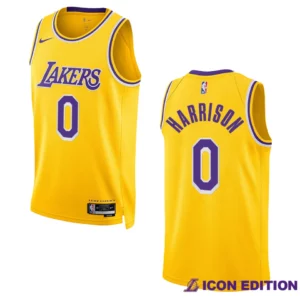 Los Angeles Lakers Icon Edition Shaquille Harrison 2022-23 Swingman Gold Jersey - 49Native