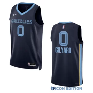 Memphis Grizzlies Icon Edition Jacob Gilyard 2022-23 Swingman Navy Jersey - 49Native