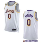 Los Angeles Lakers Association Edition Shaquille Harrison 2022-23 Swingman White Jersey - 49Native