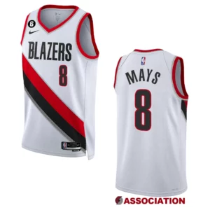 Portland Trail Blazers Association Edition Skylar Mays 2022-23 Swingman White Jersey - 49Native