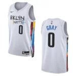 Brooklyn Nets City Edition RaiQuan Gray 2022-23 Swingman White Jersey - 49Native