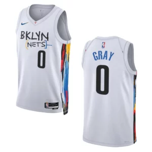 Brooklyn Nets City Edition RaiQuan Gray 2022-23 Swingman White Jersey - 49Native