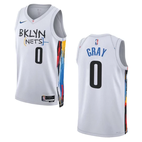 Brooklyn Nets City Edition RaiQuan Gray 2022-23 Swingman White Jersey - 49Native