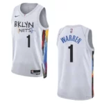 Brooklyn Nets T.J Warren 2022-23 City Edition White Swingman Jersey - 49Native