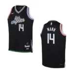 2022-23 Los Angeles Clippers Youth City Edition Terance Mann Black Jersey - 49Native