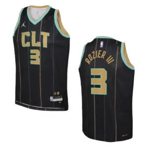 Charlotte Hornets 2022-23 City Edition Youth Terry Rozier III Black Jersey - 49Native