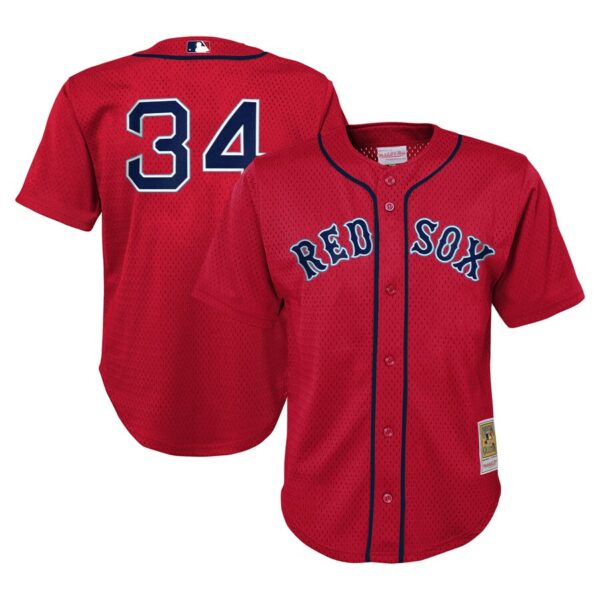 David Ortiz Boston Red Sox Mitchell & Ness Toddler Cooperstown Collection Mesh Batting Practice Jersey - Red - 49Native