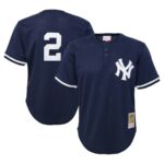 Derek Jeter New York Yankees Mitchell & Ness Toddler Cooperstown Collection Mesh Batting Practice Jersey - Navy - 49Native