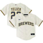 Christian Yelich Milwaukee Brewers Nike Toddler Home Replica Player Jersey - Cream - 49Native