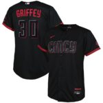 Ken Griffey Jr. Cincinnati Reds Nike Toddler City Connect Replica Player Jersey - Black - 49Native