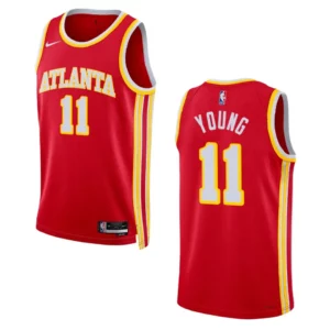 Atlanta Hawks Trae Young 2022-23 Icon Edition Red Swingman Jersey - 49Native