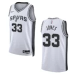 Tre Jones Association Edition San Antonio Spurs 2022-23 White Swingman Jersey - 49Native