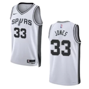 Tre Jones Association Edition San Antonio Spurs 2022-23 White Swingman Jersey - 49Native