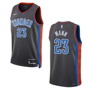 Oklahoma City Thunder Tre Mann 2022-23 City Edition Gray Swingman Jersey - 49Native