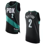 Portland Trail Blazers Trendon Watford 2022-23 City Edition Black Jersey - 49Native